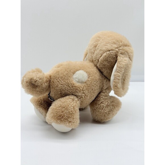 Vintage Baby Gund Plush Dogfeat 1983 Tan Stuffed Animal Dog Spot Puppy Rattle 7” - Picture 4 of 11